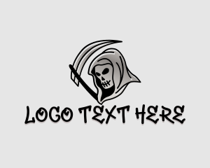 Spooky - Evil Death Skull logo design