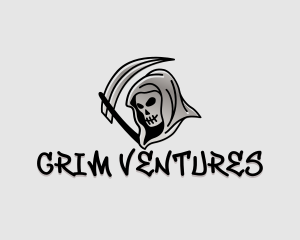 Grim - Evil Death Skull logo design