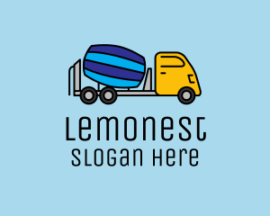 Logistics - Multicolor Cement Truck logo design