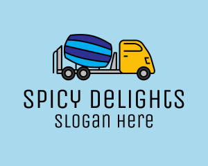 Logistics - Multicolor Cement Truck logo design