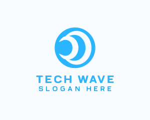 Cyber Tech Waves logo design