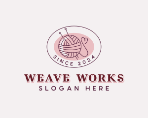 Weaving Yarn Crochet logo design