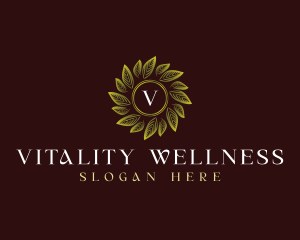 Leaf Swirl Wellness logo design