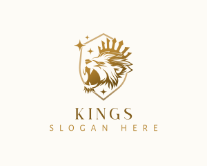 Lion Crown Majesty logo design