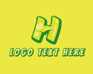 Street Art - Graphic Gloss Letter H logo design