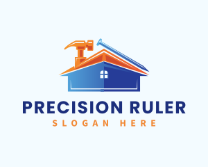 Ruler - Construction Tool Hammer logo design