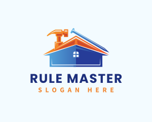 Ruler - Construction Tool Hammer logo design