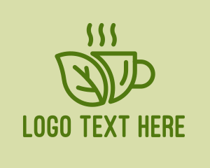 Monoline - Green Coffee Drink logo design