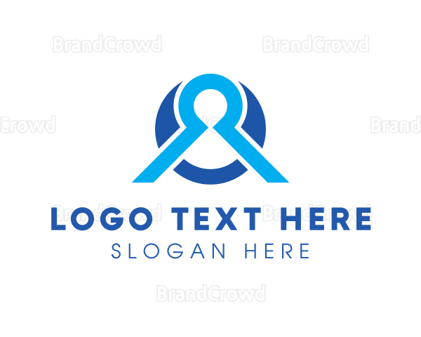 Ribbon Symbol Letter A Logo