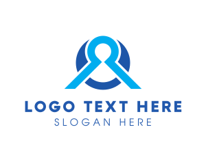 Human Resources - Ribbon Symbol Letter A logo design
