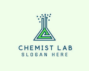 Chemist - Science Laboratory Flask Letter C logo design