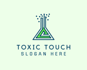 Toxic - Science Laboratory Flask Letter C logo design