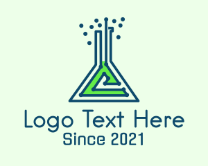 Toxic - Science Laboratory Flask Letter C logo design
