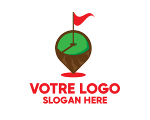 Athletics - Golf Hole Flagstick Pin logo design