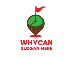 Golf - Golf Hole Flagstick Pin logo design