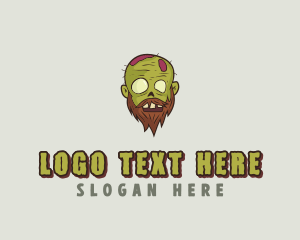 Creepy Zombie Monster logo design