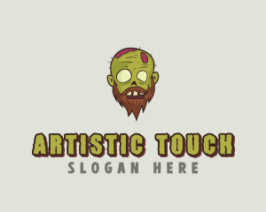 Creepy Zombie Monster logo design