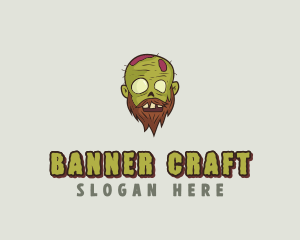 Creepy Zombie Monster logo design