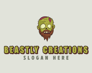 Creepy Zombie Monster logo design