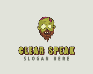 Creepy Zombie Monster logo design