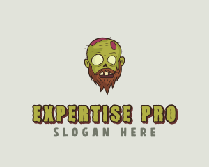 Creepy Zombie Monster logo design