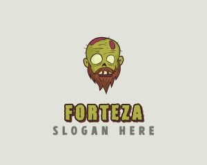 Creepy Zombie Monster logo design