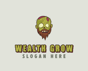 Creepy Zombie Monster logo design