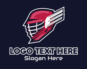 Gm - Hockey Winged Helmet logo design