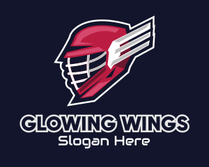 Hockey Winged Helmet logo design