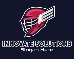 Sports Network - Hockey Winged Helmet logo design