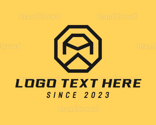 Construction Octagon Letter A Logo