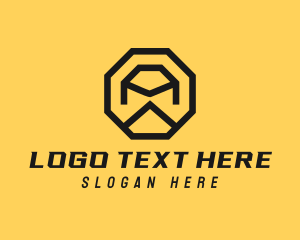 Construction Octagon Letter A Logo
