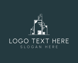 Metropolis - City Building Construction logo design