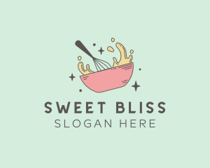 Mixing Bowl Whisk Pastry logo design