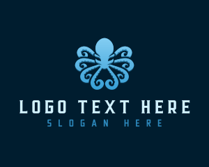 Sea Creature - Kraken Monster Octopus logo design
