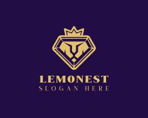 Lion - Diamond Lion King logo design