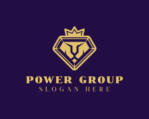 Crown - Diamond Lion King logo design