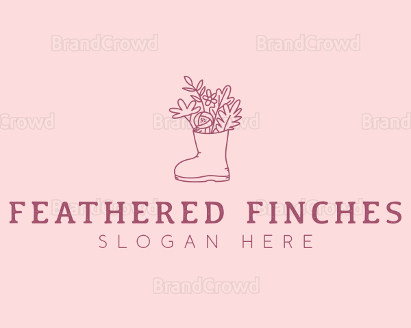 Floral Landscaping Boot Logo