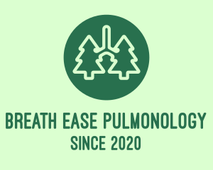 Pulmonology - Green Pine Tree Lungs logo design