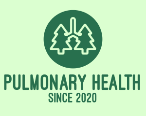 Pulmonary - Green Pine Tree Lungs logo design