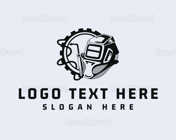 Industrial Welder Worker Logo