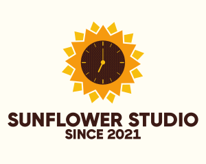 Sunflower - Sunflower Time Clock logo design