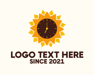 Sunflower - Sunflower Time Clock logo design