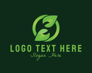 Health - Organic Leaf Circle logo design