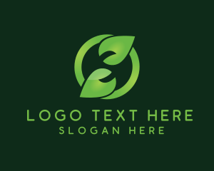 Herbal - Organic Leaf Circle logo design