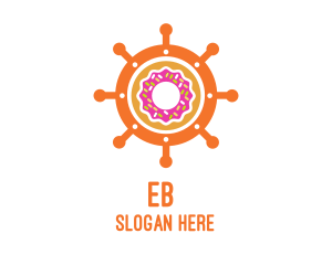 Food - Donut Ship Wheel logo design