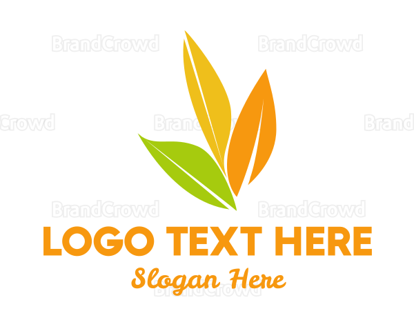 Autumn Leaves Nature Logo