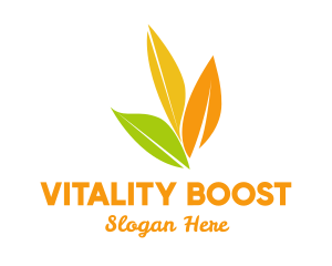 Vitality - Autumn Leaves Nature logo design