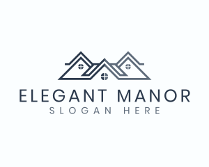 Manor - Mansion House Roof logo design