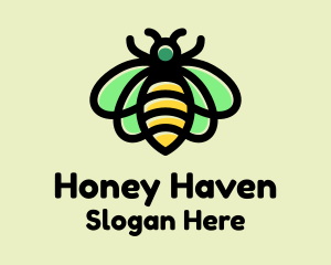 Beekeeping - Monoline Honeybee Insect logo design